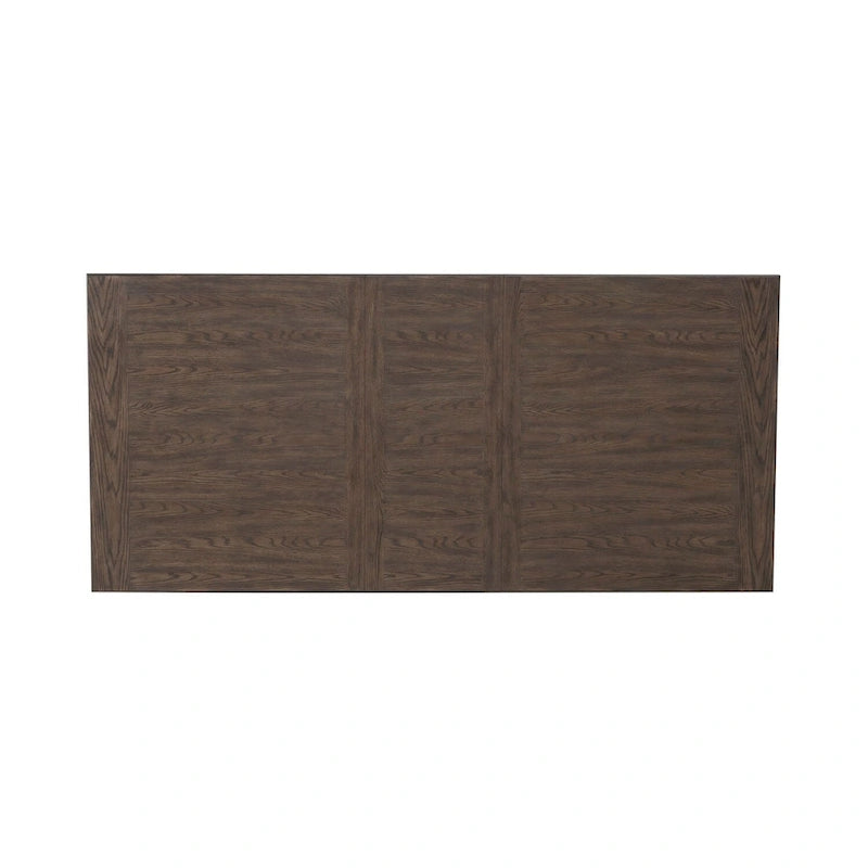 Saddle Brown Oak Extendable Dining Table