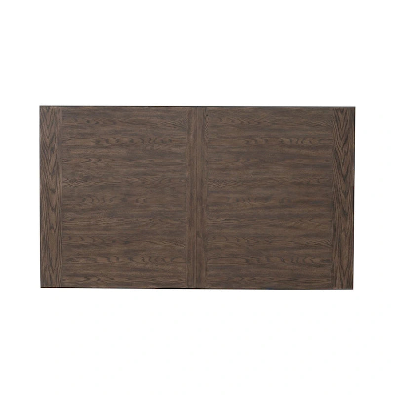 Saddle Brown Oak Extendable Dining Table
