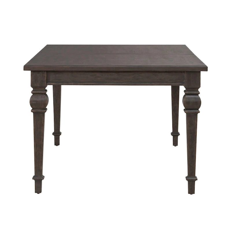 Saddle Brown Oak Extendable Dining Table