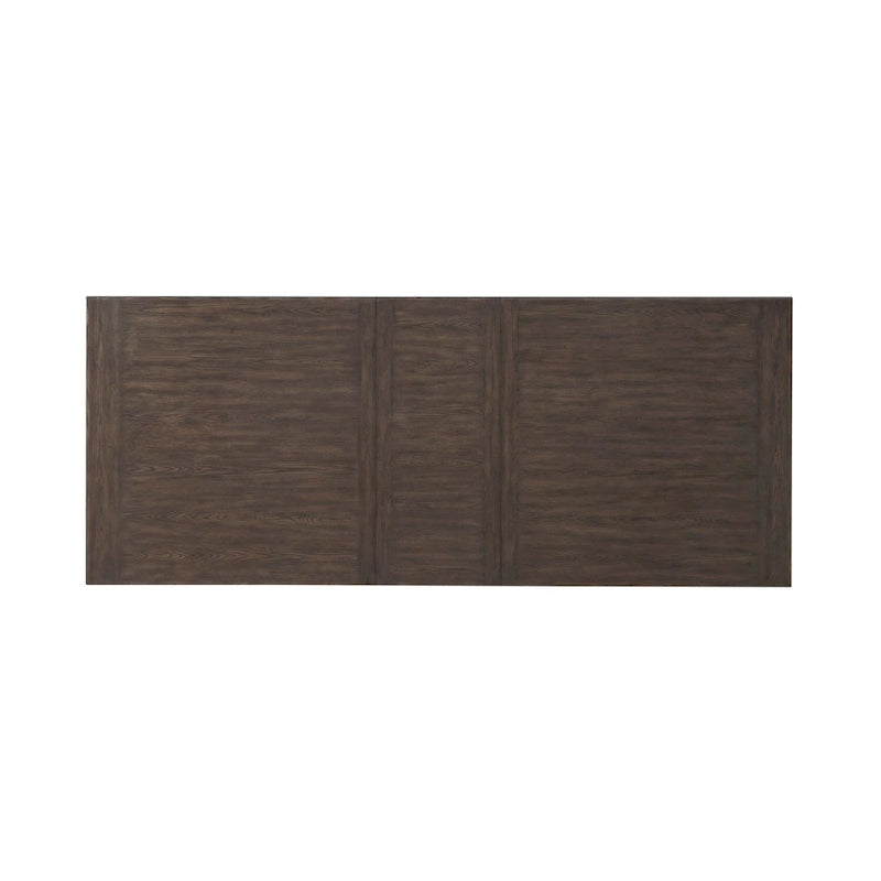 Saddle Brown Oak Extendable Dining Table