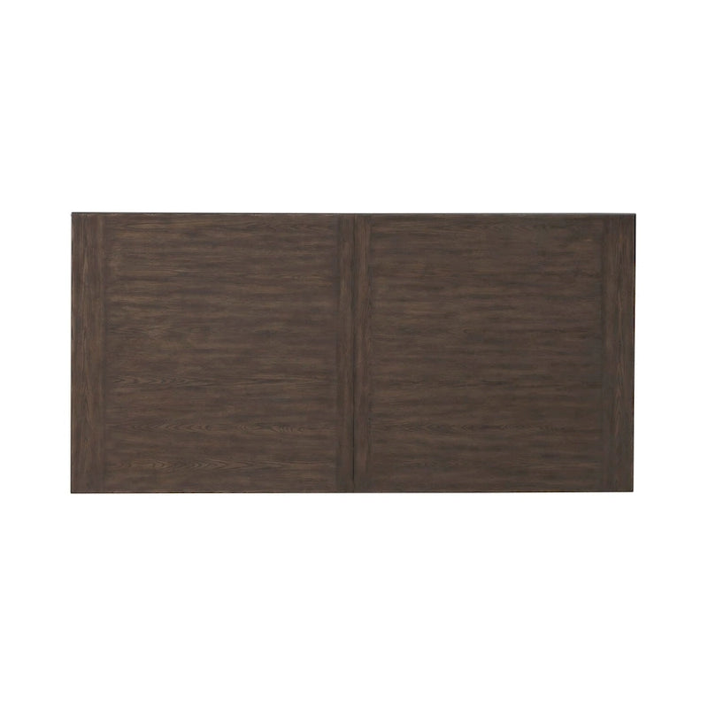 Saddle Brown Oak Extendable Dining Table