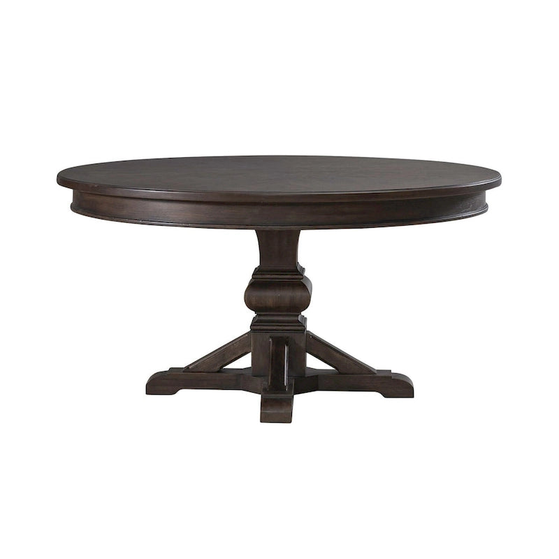 Saddle Brown Oak Extendable Dining Table
