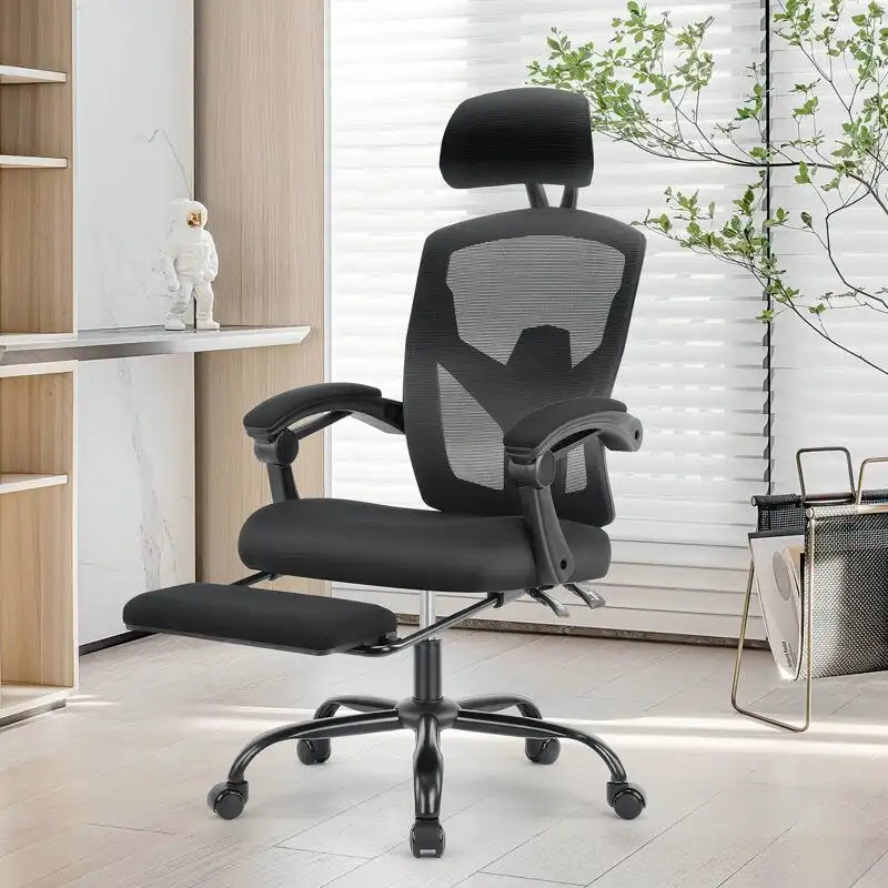 High-Back Reclining Gaming & Office Chair with Footrest