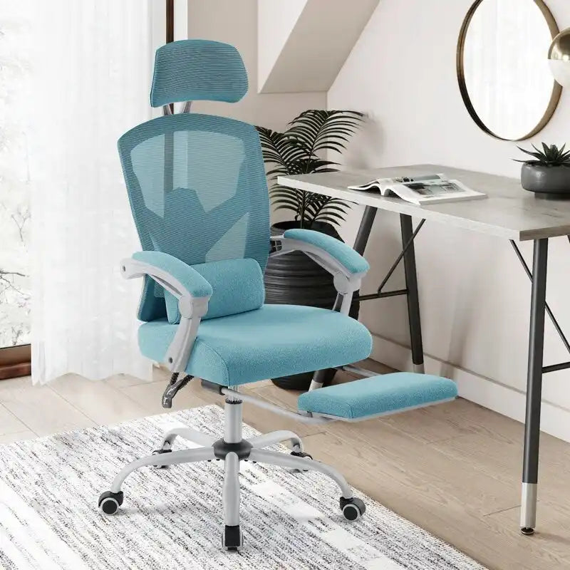 High-Back Reclining Gaming & Office Chair with Footrest