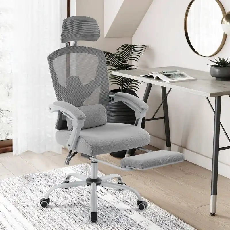 High-Back Reclining Gaming & Office Chair with Footrest