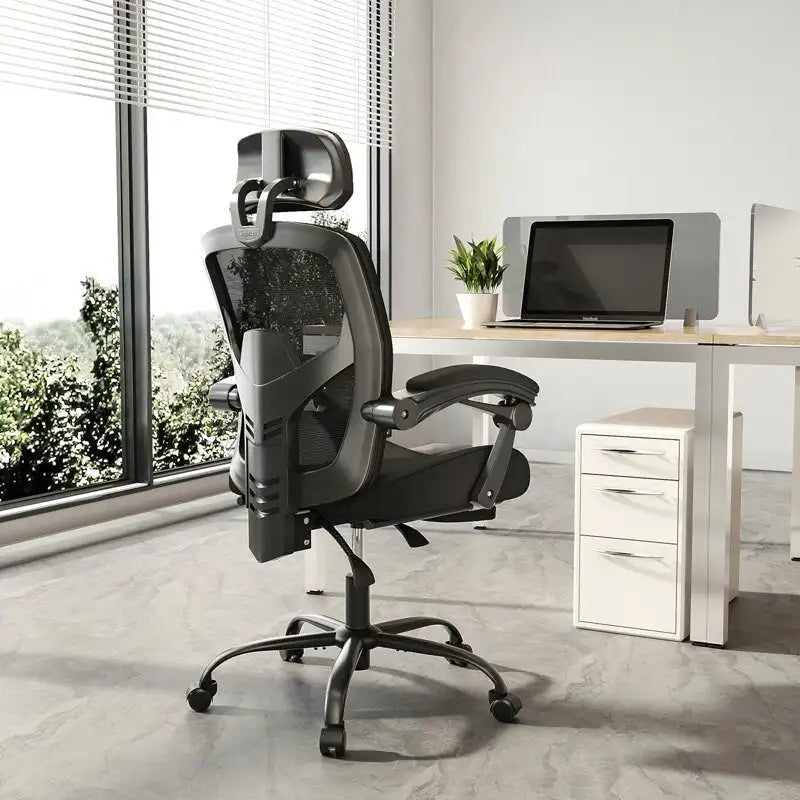 High-Back Reclining Gaming & Office Chair with Footrest