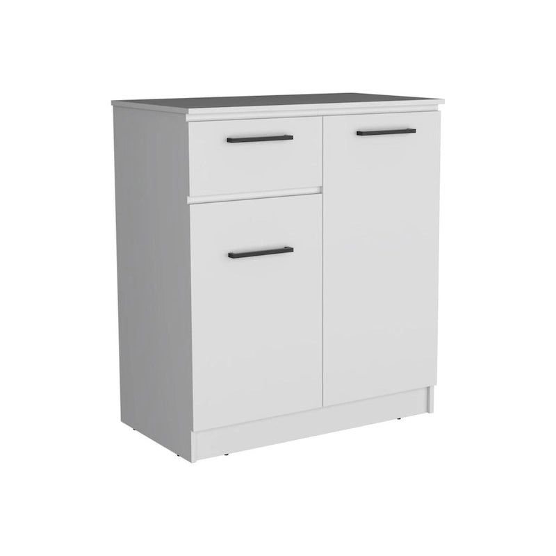 Compact Wood Dresser with Double-Door Cabinet & Drawer