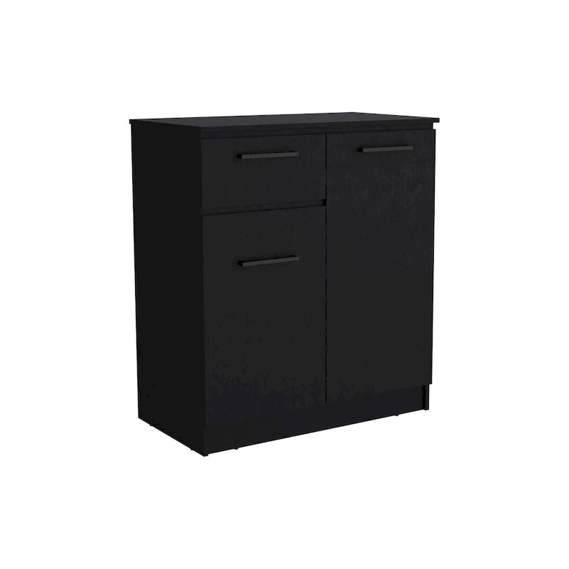 Compact Wood Dresser with Double-Door Cabinet & Drawer