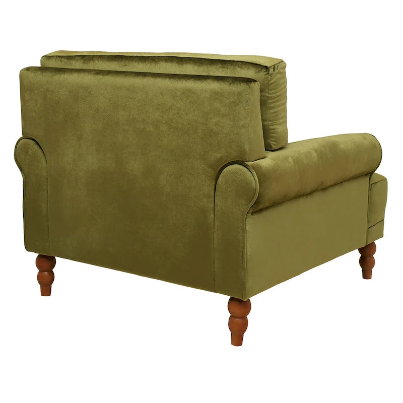 Modern Fabric Accent Club Chair with Aluminum Frame