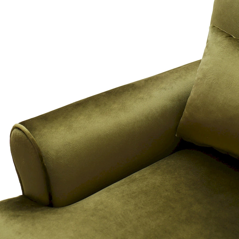 Modern Fabric Accent Club Chair with Aluminum Frame