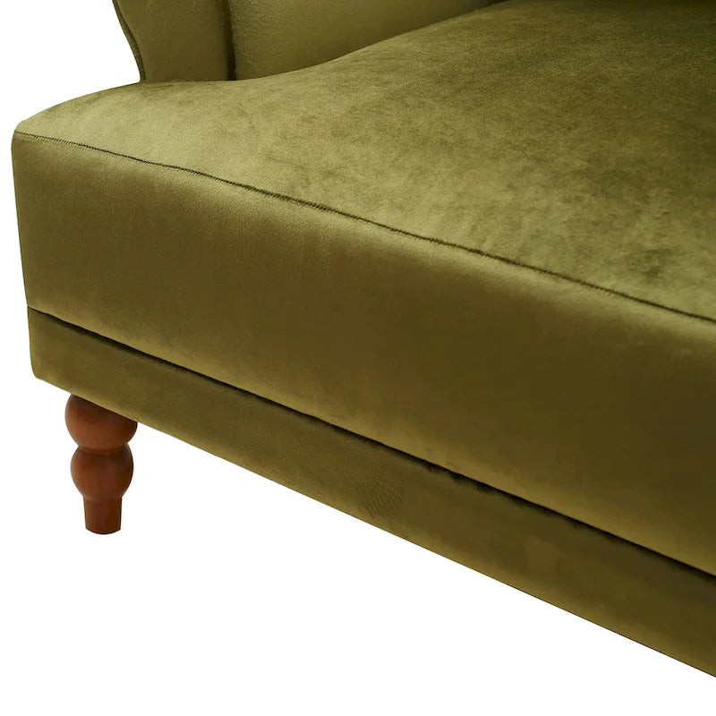 Modern Fabric Accent Club Chair with Aluminum Frame