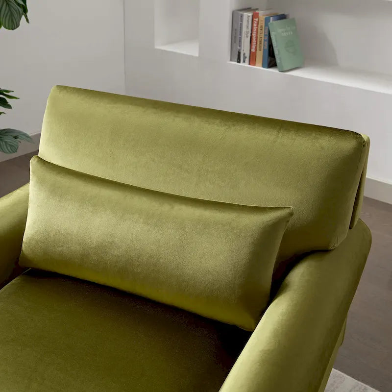 Modern Fabric Accent Club Chair with Aluminum Frame