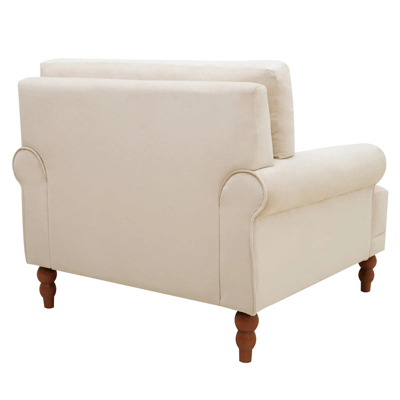 Modern Fabric Accent Club Chair with Aluminum Frame