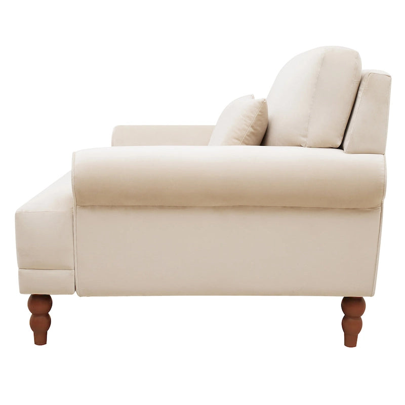 Modern Fabric Accent Club Chair with Aluminum Frame