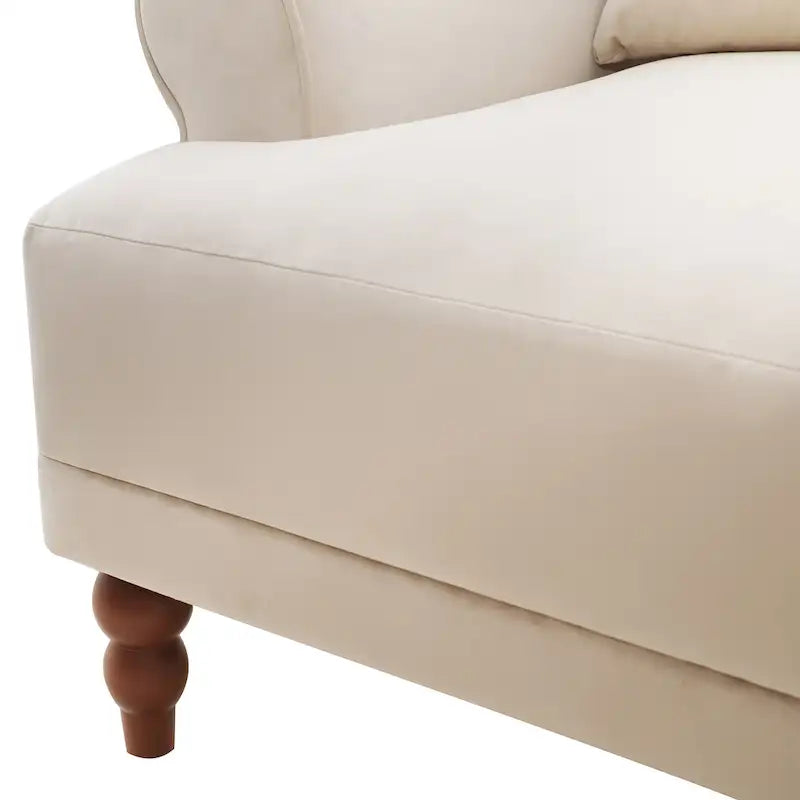 Modern Fabric Accent Club Chair with Aluminum Frame