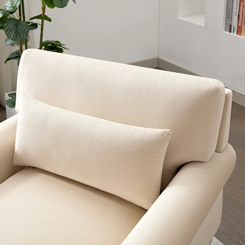 Modern Fabric Accent Club Chair with Aluminum Frame
