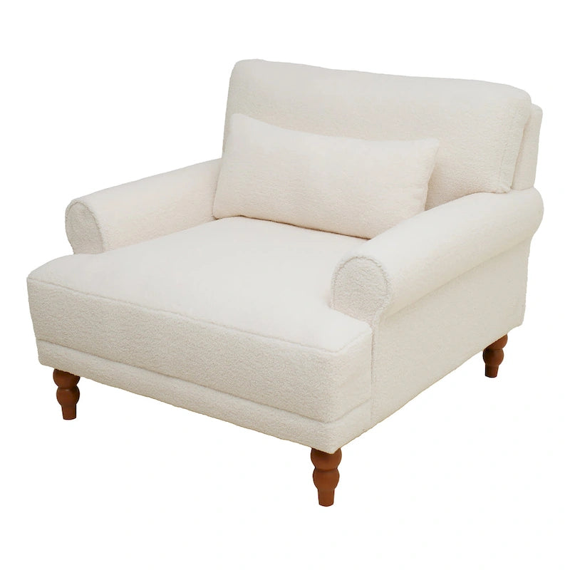 Modern Fabric Accent Club Chair with Aluminum Frame