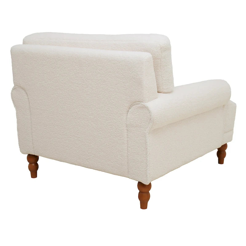 Modern Fabric Accent Club Chair with Aluminum Frame