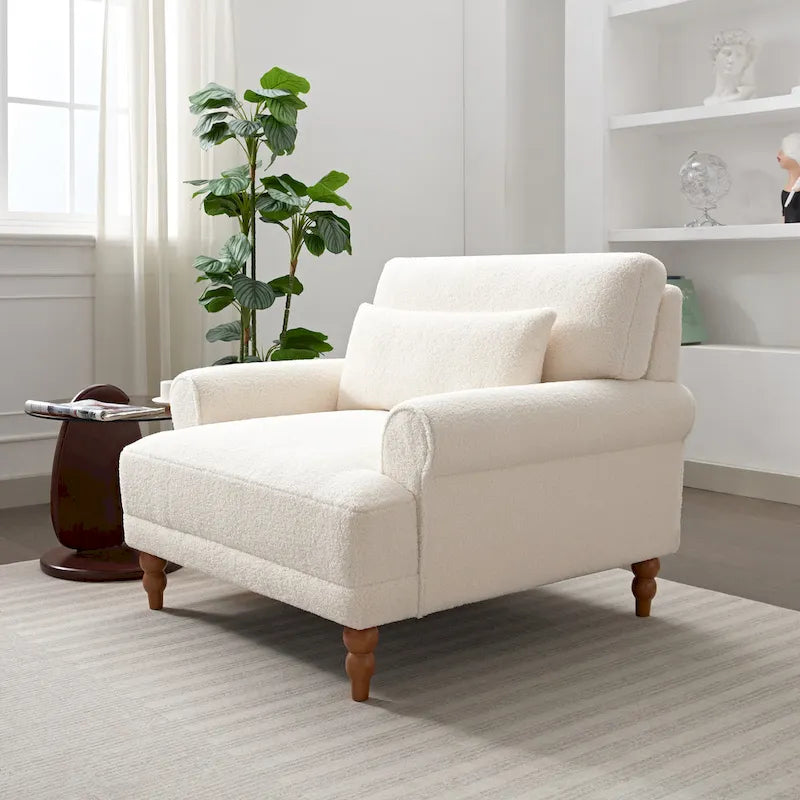 Modern Fabric Accent Club Chair with Aluminum Frame