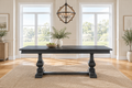 Dark Trestle Dining Table - Fresh Background