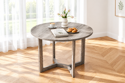 Gray Round Dining Table - Fresh Background Landscape